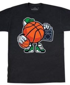 Street Basketball cartoon graphic on T-Shirt AZ01