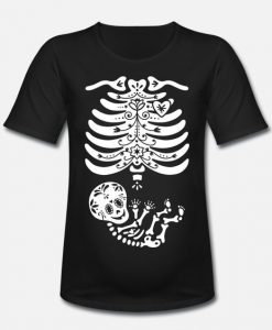 Sugar Skull Maternity Skeleton T-Shirt AV01