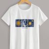 Sun Moon Star Print Tee T-Shirt AV01