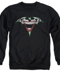 Sweatshirt Joker Bat Logo Black Pullover DV01
