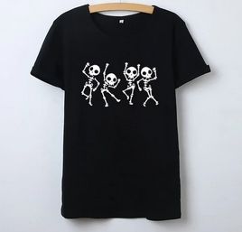 The Dancing Skeleton Halloween T-Shirt AV01