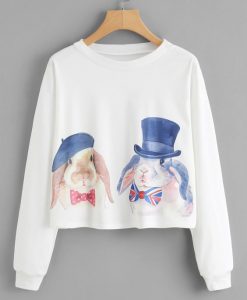 Watercolor Rabbit Sweatshirt EL01