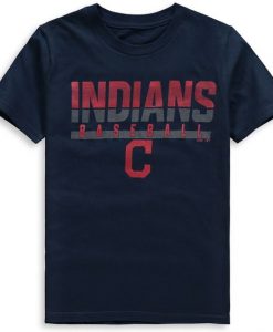 Youth Navy Cleveland Indians T-shirt FD01