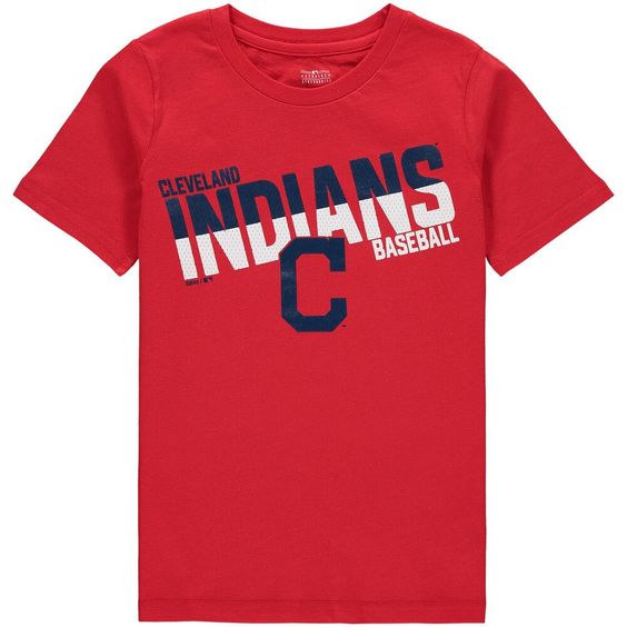 Youth Red Cleveland Indians T-Shirt FD01