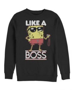 like a boss spongebob Sweatshirt SR01