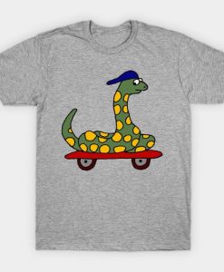 r Snake on Skateboard T-shirt AI01