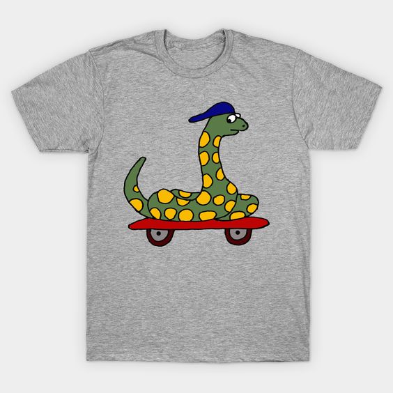 r Snake on Skateboard T-shirt AI01
