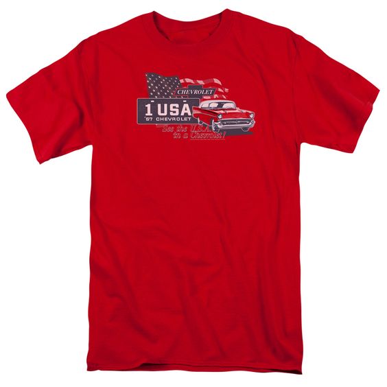 the usa chevrolet red t-shirt ER30