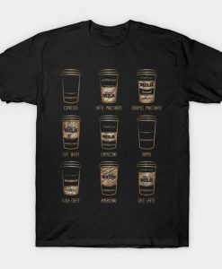 Coffee drinks T Shirt SR6N