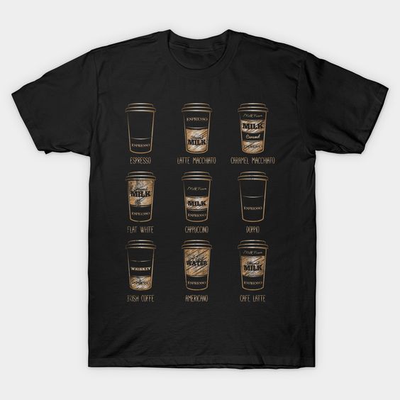 Coffee drinks T Shirt SR6N