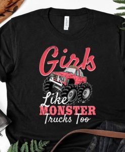 Girls Monster Truck T-Shirt EM6N