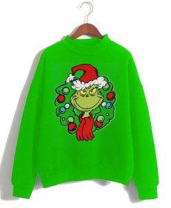 Grinch Wreath Ugly Sweatshirt ER15N