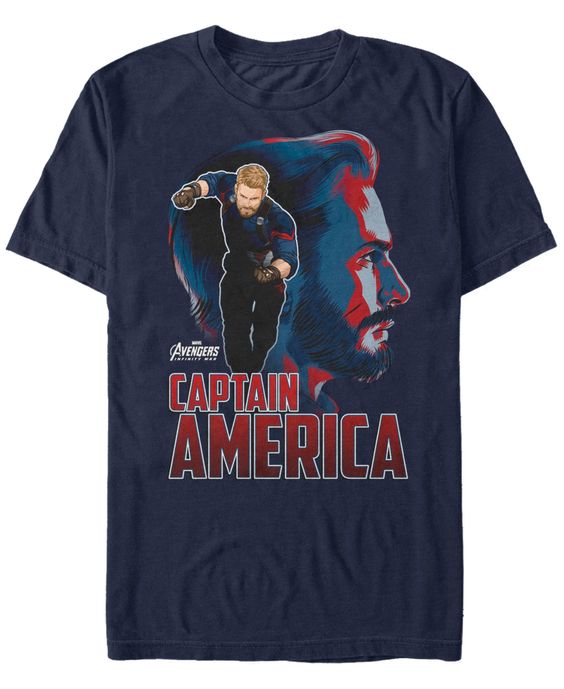 Marvel Men's Avenger Captain America T-shirt ER6N