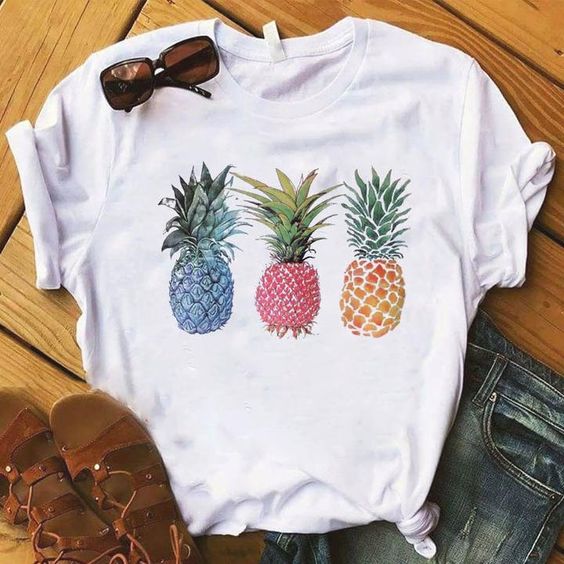 Pineapple Graphic Tee T-Shirt VL13N