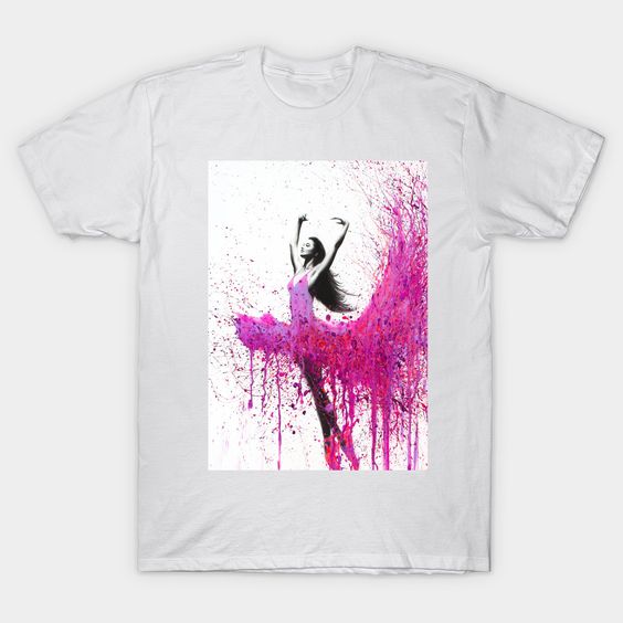 Pink Women Dancing T-shirt FD8N