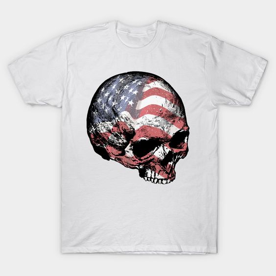 USA Skull T Shirt SR6N