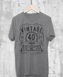 Vintage 40 Years Birthday Shirt FD5N