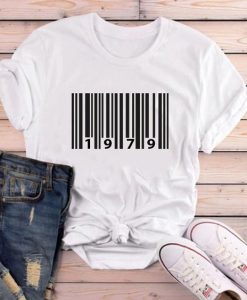 barcode 1979 Birth year shirt FD5N