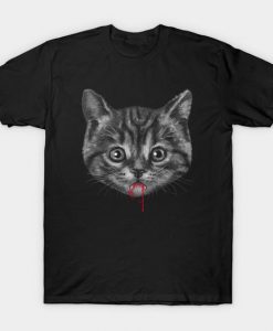 Black Pussy Cat T-shirt ER30D