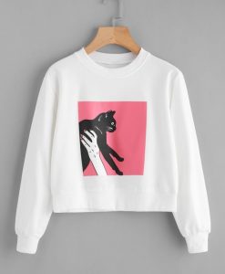 Figure Cat Sweatshirt D4ER