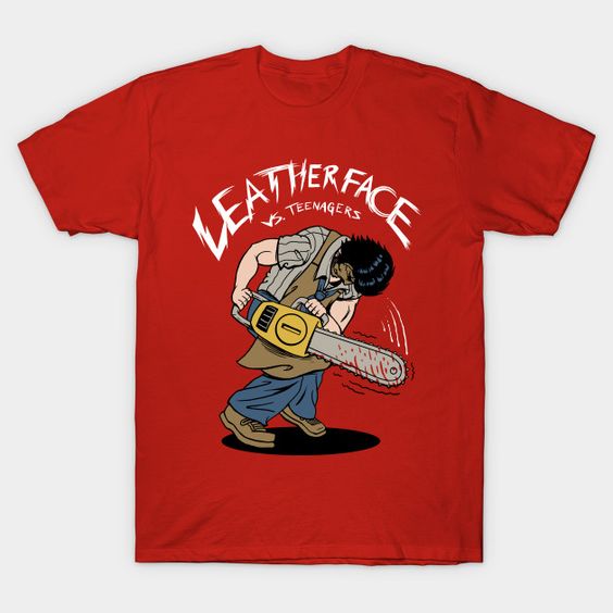 Leatherface vs Teenagers T-Shirt AZ27D