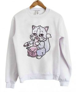 Pastel Cat Sweatshirt D4ER