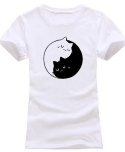 Tai Chi Yin Yang Cat T-Shirt D4ER