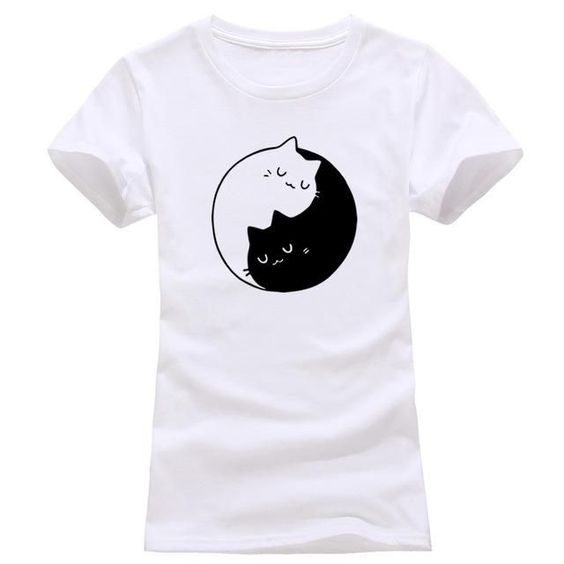 Tai Chi Yin Yang Cat T-Shirt D4ER