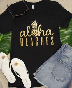 Aloha Beaches Pineapple Tshirt EL13J0