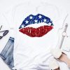 American Flag Lips T-Shirt ND27J0