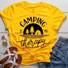 Camping Is My Therapy Tshirt EL13J0