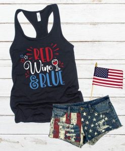 Red Wine and Blue Tanktop ND27J0