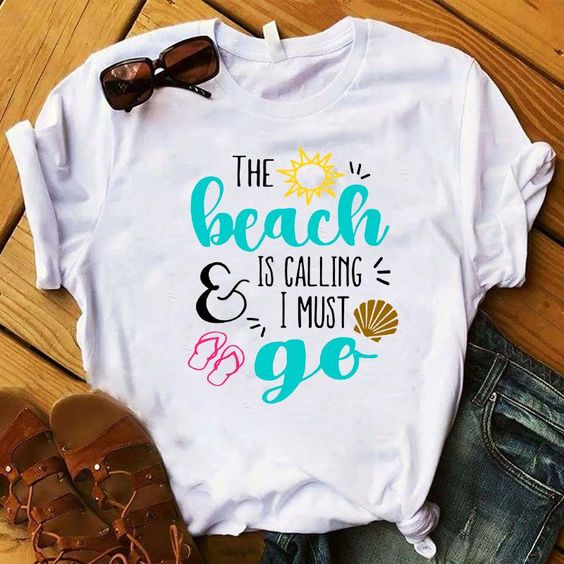 Graphic The Beach T Shirt SR22F0