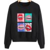 Lips art print sweatshirt FD8F0