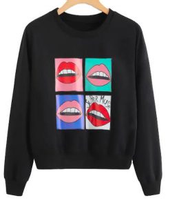 Lips art print sweatshirt FD8F0