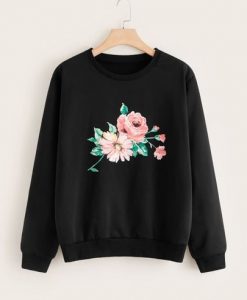 Plus Floral Print Sweatshirt FD8F0