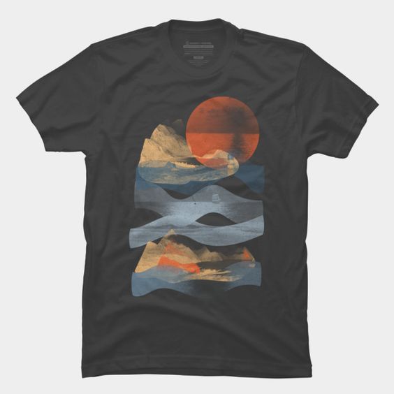 Sunset Design Tshirt Fd4F0