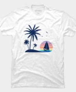 Vintage Beach Sunset tshirt FD4F0