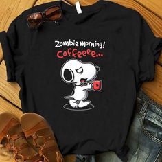 Zombie Morning Coffeee Tshirt EL10F0