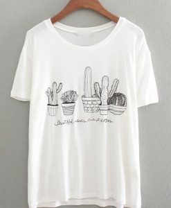 Cactus Embroidered T Shirt AF30M0