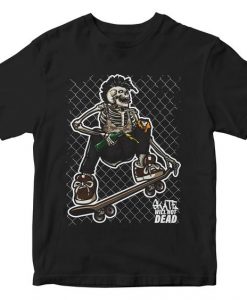 Skull Skateboard Cartoon T-shirt RF7M0