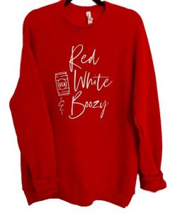 Red White Boozy Sweatshirt TK27JN0