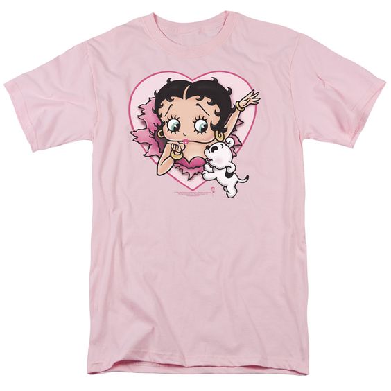 Betty Boop I Love Betty Pink T-Shirt DA22F1