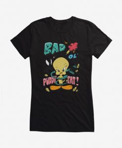 Bird Bad Puddy Tat Girls T-Shirt DA22F1