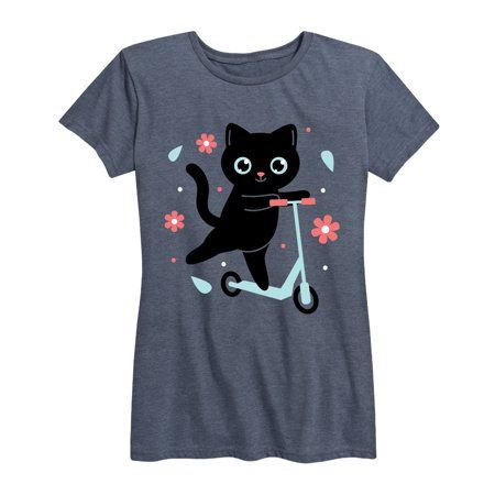 Cat On Scooter T-Shirt EL17F1