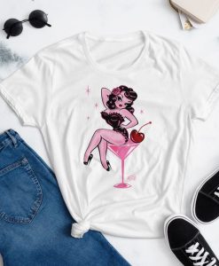 Cherry Martini Girl T-Shirt EL17F1