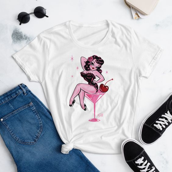 Cherry Martini Girl T-Shirt EL17F1