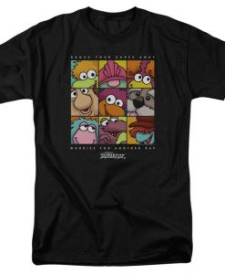 Fraggle Rock Squared Black T-Shirts DA22F1