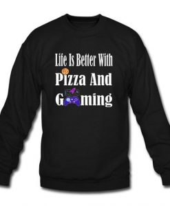 Pizza and Gaming Sweatshirt SR3F1
