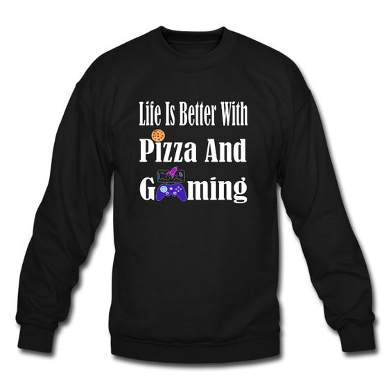 Pizza and Gaming Sweatshirt SR3F1